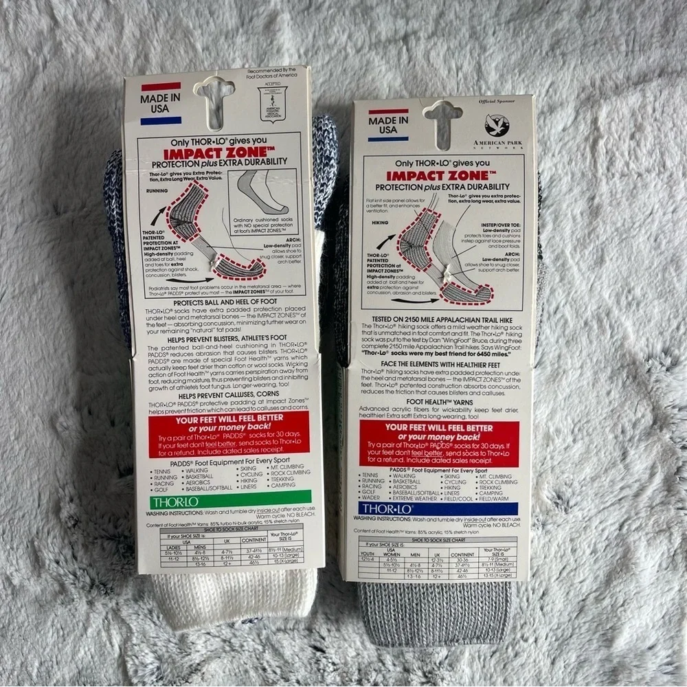 Vintage Thor.Lo Athletic Socks - Black, Gray, White  2 Pairs